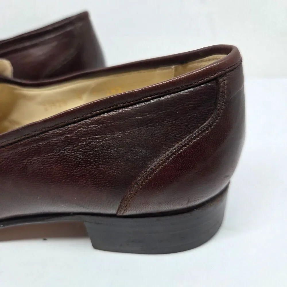Bruno Magli 29920 Legacy Mens Brown Leather Tassel Italian Loafers Size US 8 M